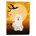 Halloween Samoyed House Flag 28x40 Porch Sleeve Pole Decorative Outside Yard Banner Artwork Wall Hanging, Polyester