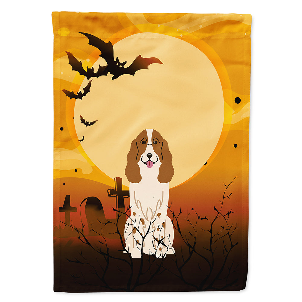 Halloween Russian Spaniel House Flag 28x40 Porch Sleeve Pole Decorative Outside Yard Banner Artwork Wall Hanging, Polyester