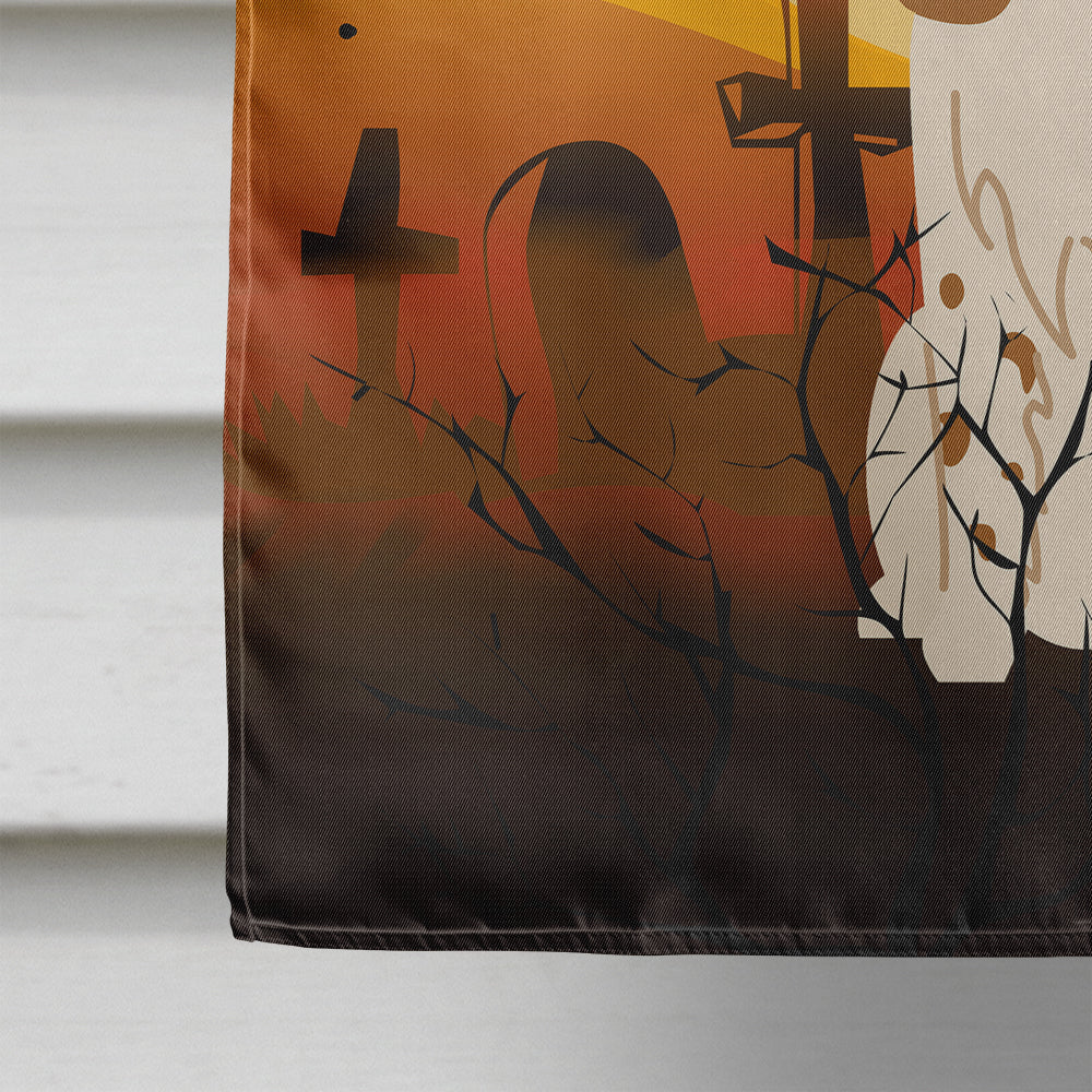 Halloween Russian Spaniel House Flag 28x40 Porch Sleeve Pole Decorative Outside Yard Banner Artwork Wall Hanging, Polyester