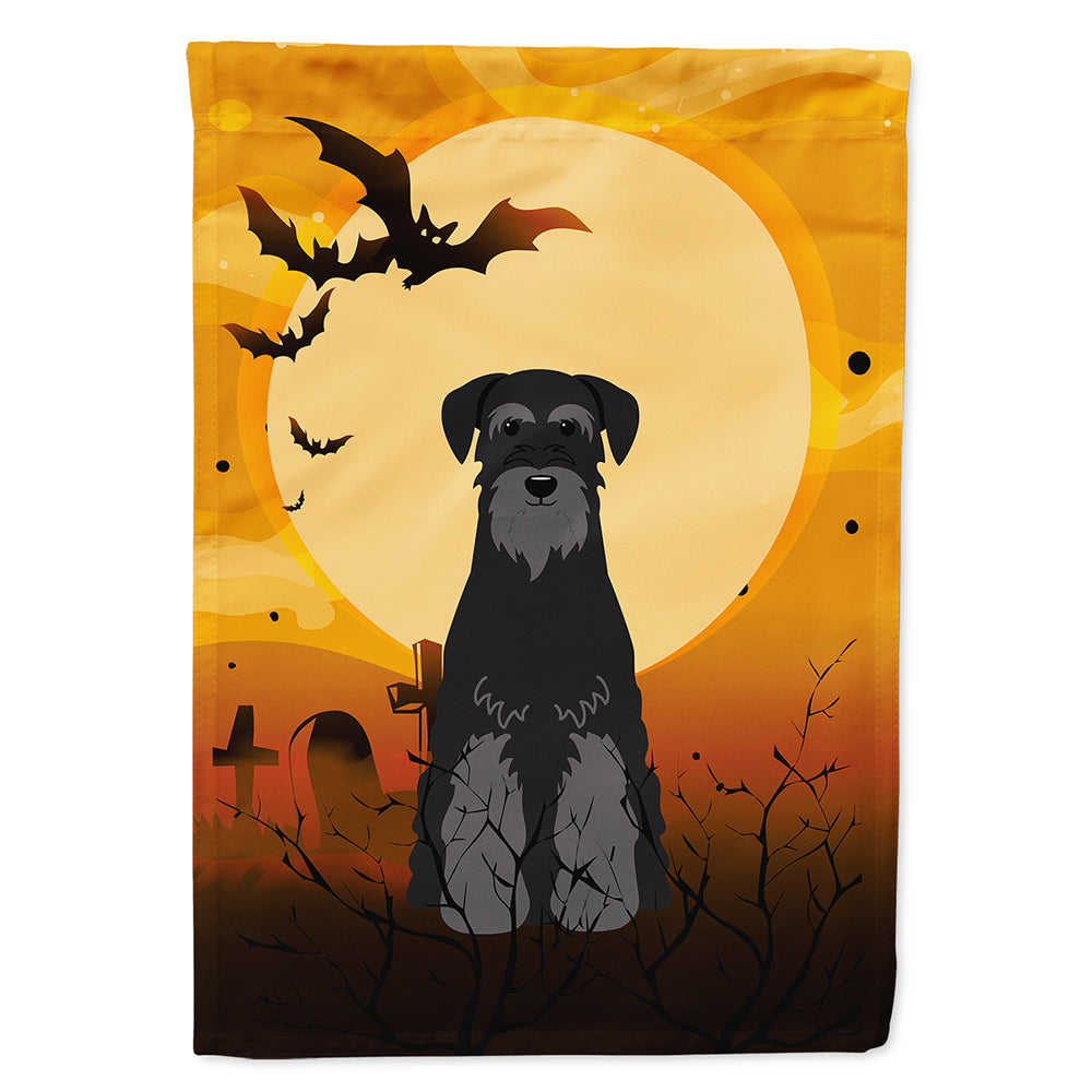 Halloween Standard Schnauzer Black House Flag 28x40 Porch Sleeve Pole Decorative Outside Yard Banner Artwork Wall Hanging, Polyester