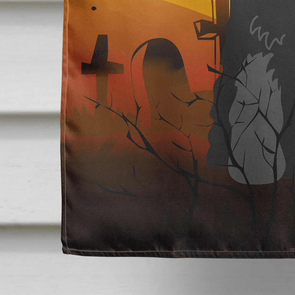 Halloween Standard Schnauzer Black House Flag 28x40 Porch Sleeve Pole Decorative Outside Yard Banner Artwork Wall Hanging, Polyester