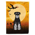 Halloween Standard Schnauzer Black Grey House Flag 28x40 Porch Sleeve Pole Decorative Outside Yard Banner Artwork Wall Hanging, Polyester
