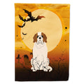 Halloween Saint Bernard House Flag 28x40 Porch Sleeve Pole Decorative Outside Yard Banner Artwork Wall Hanging, Polyester