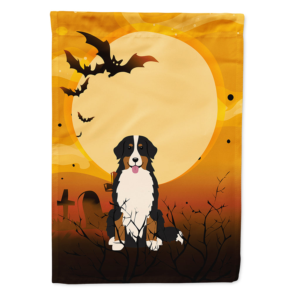 Halloween Bernese Mountain Dog House Flag 28x40 Porch Sleeve Pole Decorative Outside Yard Banner Artwork Wall Hanging, Polyester