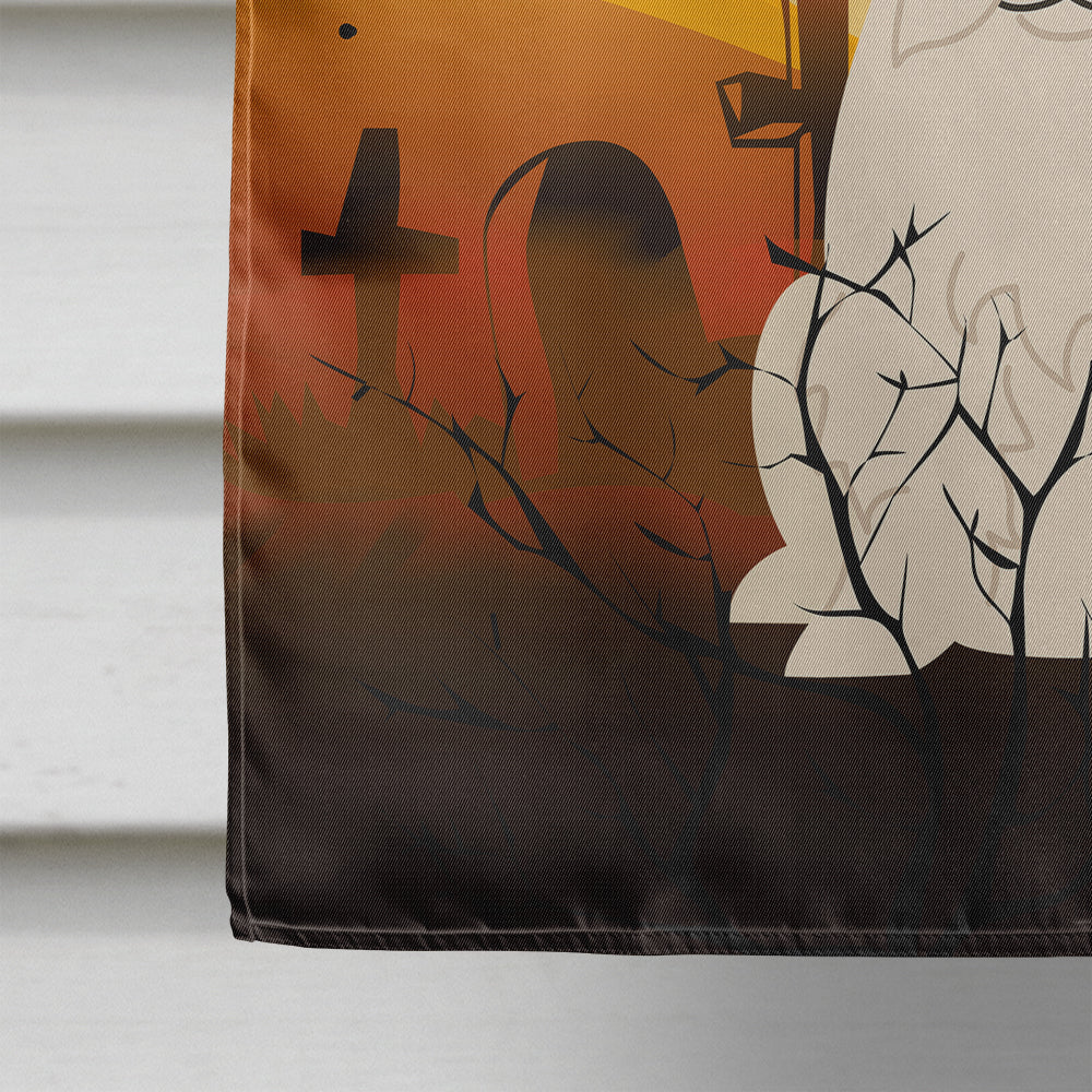 Halloween Westie House Flag 28x40 Porch Sleeve Pole Decorative Outside Yard Banner Artwork Wall Hanging, Polyester
