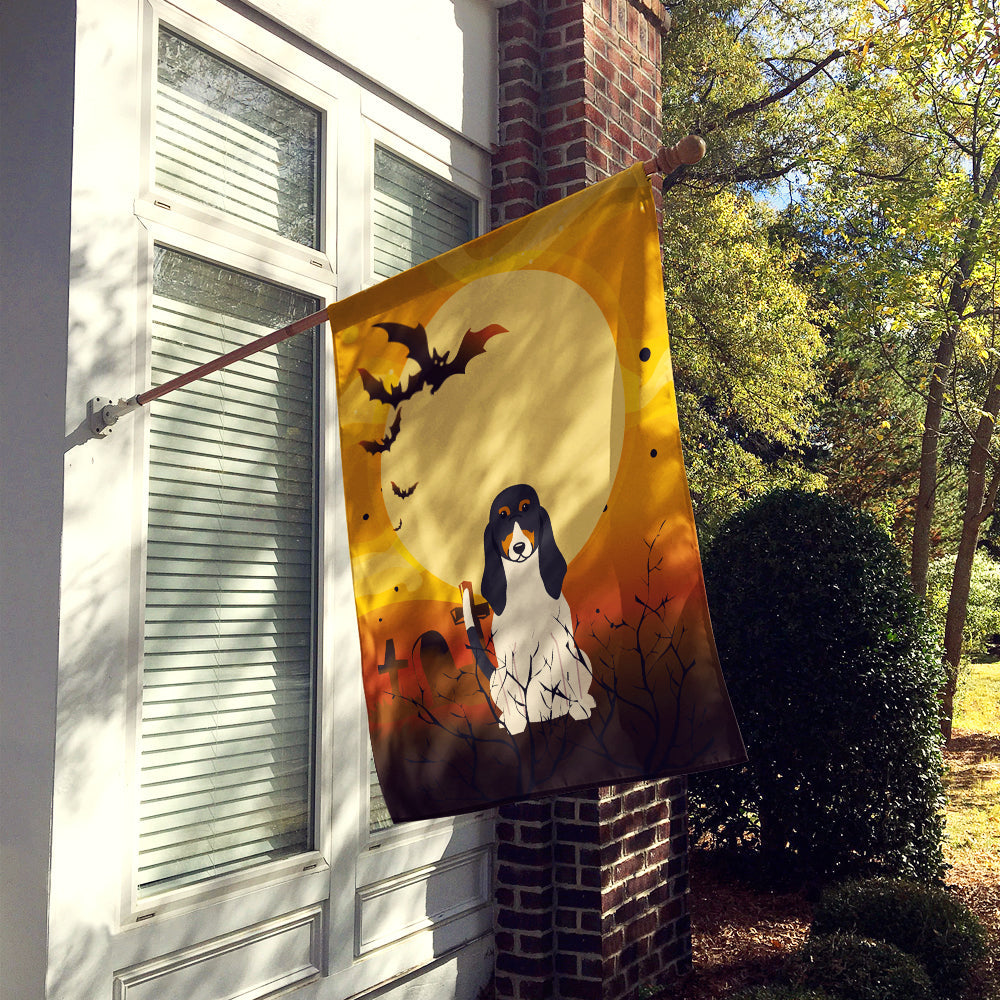 Halloween Swiss Hound House Flag 28x40 Porch Sleeve Pole Decorative Outside Yard Banner Artwork Wall Hanging, Polyester