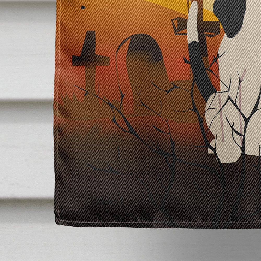 Halloween Swiss Hound House Flag 28x40 Porch Sleeve Pole Decorative Outside Yard Banner Artwork Wall Hanging, Polyester