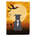 Halloween Staffordshire Bull Terrier Blue House Flag 28x40 Porch Sleeve Pole Decorative Outside Yard Banner Artwork Wall Hanging, Polyester