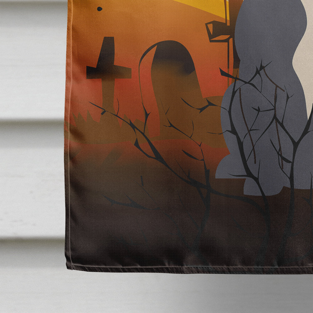 Halloween Staffordshire Bull Terrier Blue House Flag 28x40 Porch Sleeve Pole Decorative Outside Yard Banner Artwork Wall Hanging, Polyester