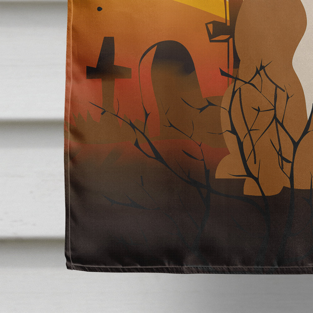 Halloween Staffordshire Bull Terrier Brown House Flag 28x40 Porch Sleeve Pole Decorative Outside Yard Banner Artwork Wall Hanging, Polyester