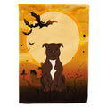 Halloween Staffordshire Bull Terrier Chocolate House Flag 28x40 Porch Sleeve Pole Decorative Outside Yard Banner Artwork Wall Hanging, Polyester
