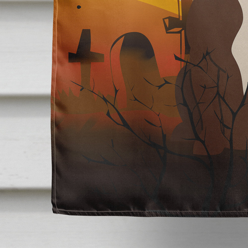 Halloween Staffordshire Bull Terrier Chocolate House Flag 28x40 Porch Sleeve Pole Decorative Outside Yard Banner Artwork Wall Hanging, Polyester