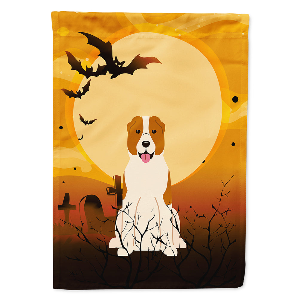 Halloween Central Asian Shepherd Dog House Flag 28x40 Porch Sleeve Pole Decorative Outside Yard Banner Artwork Wall Hanging, Polyester