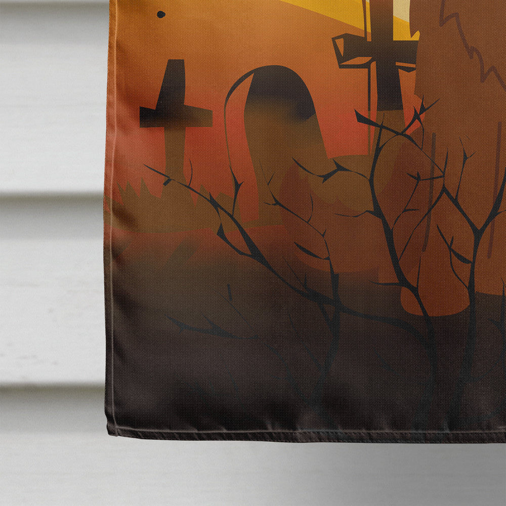 Halloween Caucasian Shepherd Dog House Flag 28x40 Porch Sleeve Pole Decorative Outside Yard Banner Artwork Wall Hanging, Polyester