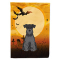 Halloween Miniature Schnauzer Black House Flag 28x40 Porch Sleeve Pole Decorative Outside Yard Banner Artwork Wall Hanging, Polyester