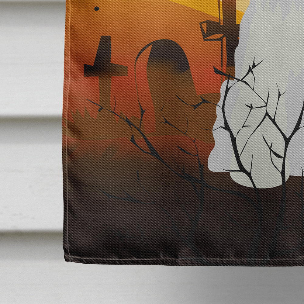 Halloween Miniature Schnauzer White House Flag 28x40 Porch Sleeve Pole Decorative Outside Yard Banner Artwork Wall Hanging, Polyester