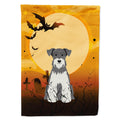 Halloween Miniature Schnauzer Salt and Pepper House Flag 28x40 Porch Sleeve Pole Decorative Outside Yard Banner Artwork Wall Hanging, Polyester