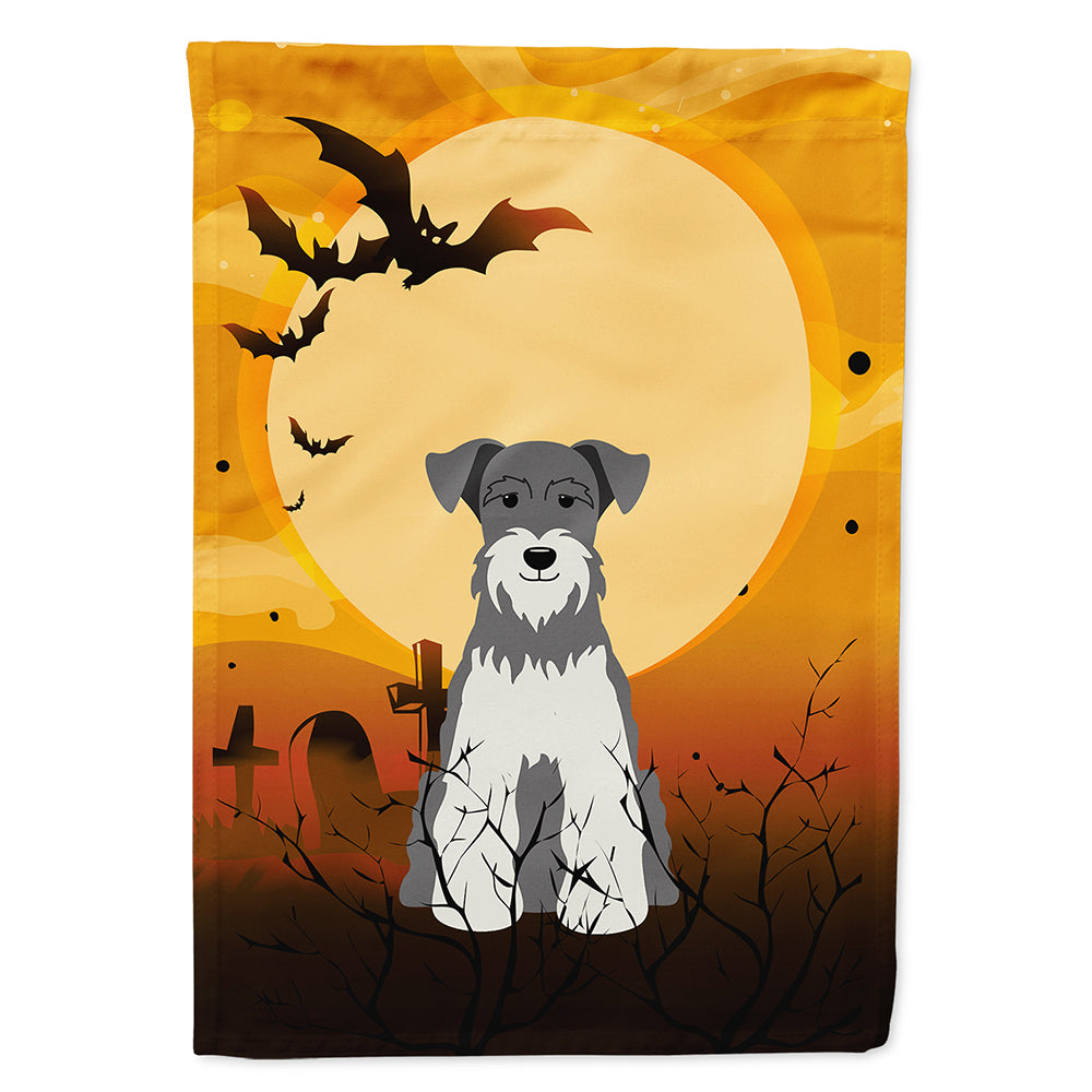 Halloween Miniature Schnauzer Salt and Pepper House Flag 28x40 Porch Sleeve Pole Decorative Outside Yard Banner Artwork Wall Hanging, Polyester