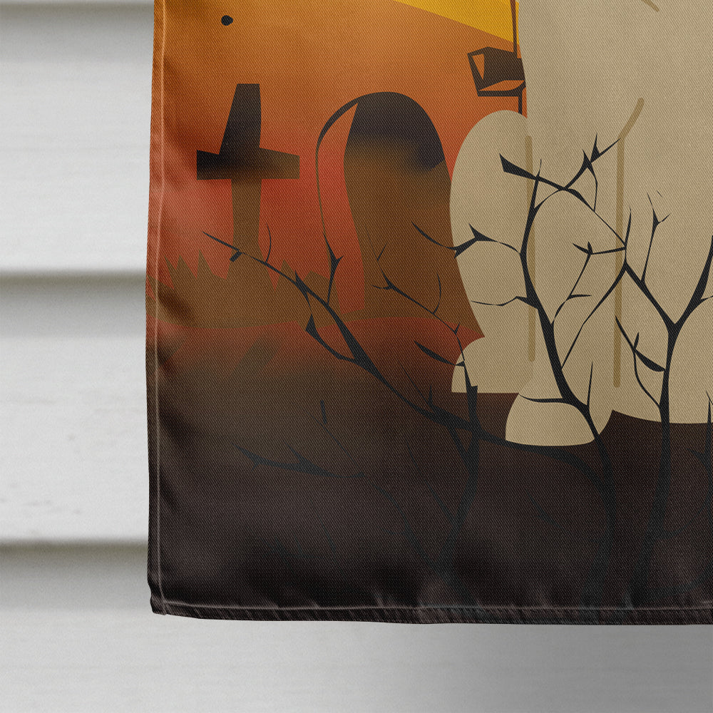 Halloween Yellow Labrador House Flag 28x40 Porch Sleeve Pole Decorative Outside Yard Banner Artwork Wall Hanging, Polyester