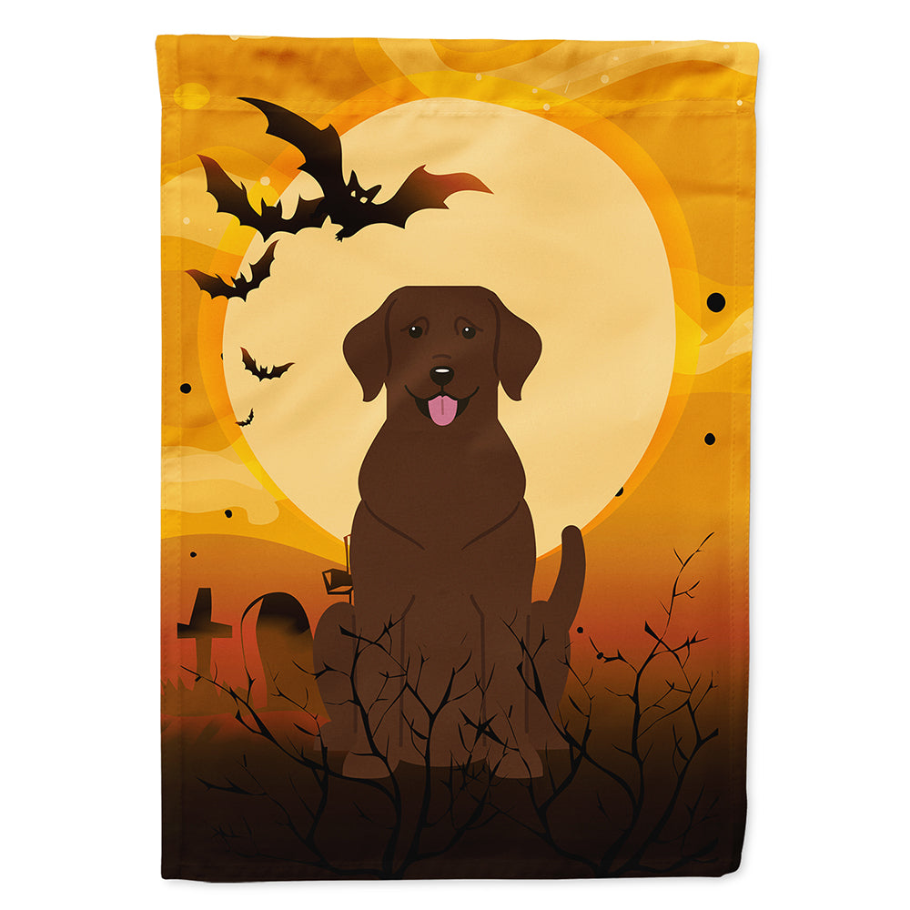 Halloween Chocolate Labrador House Flag 28x40 Porch Sleeve Pole Decorative Outside Yard Banner Artwork Wall Hanging, Polyester
