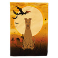 Halloween Irish Terrier House Flag 28x40 Porch Sleeve Pole Decorative Outside Yard Banner Artwork Wall Hanging, Polyester