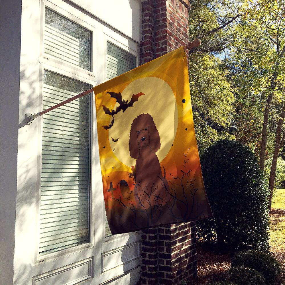 Halloween Irish Water Spaniel House Flag 28x40 Porch Sleeve Pole Decorative Outside Yard Banner Artwork Wall Hanging, Polyester