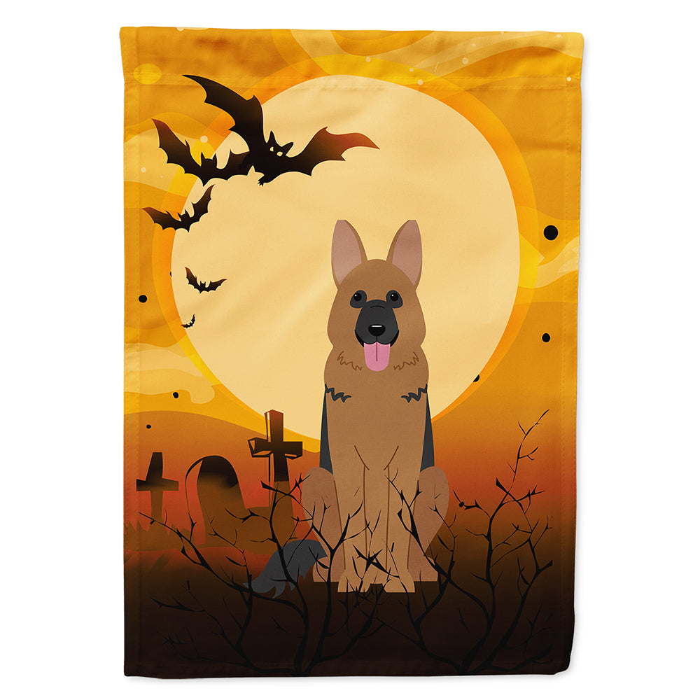 Halloween German Shepherd House Flag 28x40 Porch Sleeve Pole Decorative Outside Yard Banner Artwork Wall Hanging, Polyester