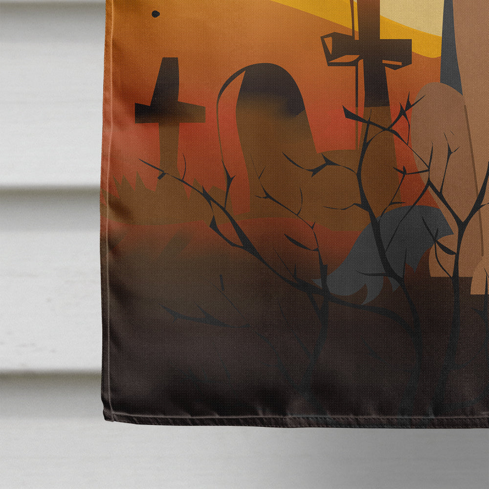 Halloween German Shepherd House Flag 28x40 Porch Sleeve Pole Decorative Outside Yard Banner Artwork Wall Hanging, Polyester