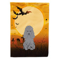 Halloween Poodle Silver House Flag 28x40 Porch Sleeve Pole Decorative Outside Yard Banner Artwork Wall Hanging, Polyester