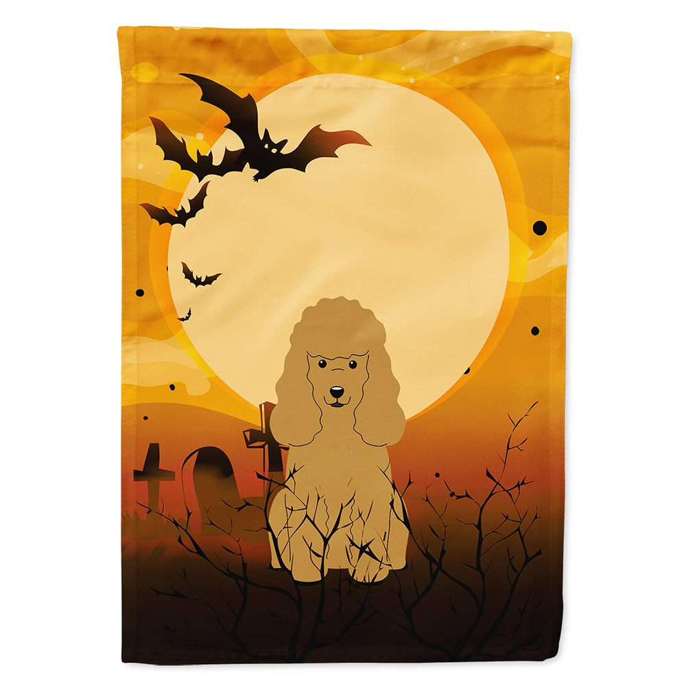 Halloween Poodle Tan House Flag 28x40 Porch Sleeve Pole Decorative Outside Yard Banner Artwork Wall Hanging, Polyester