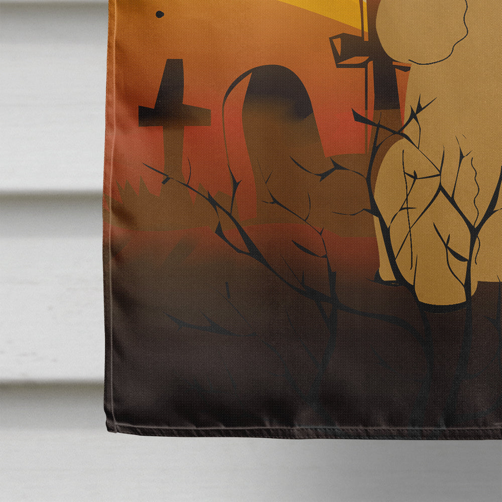Halloween Poodle Tan House Flag 28x40 Porch Sleeve Pole Decorative Outside Yard Banner Artwork Wall Hanging, Polyester