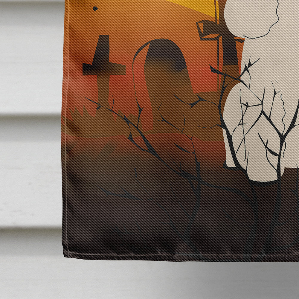 Halloween Poodle White House Flag 28x40 Porch Sleeve Pole Decorative Outside Yard Banner Artwork Wall Hanging, Polyester