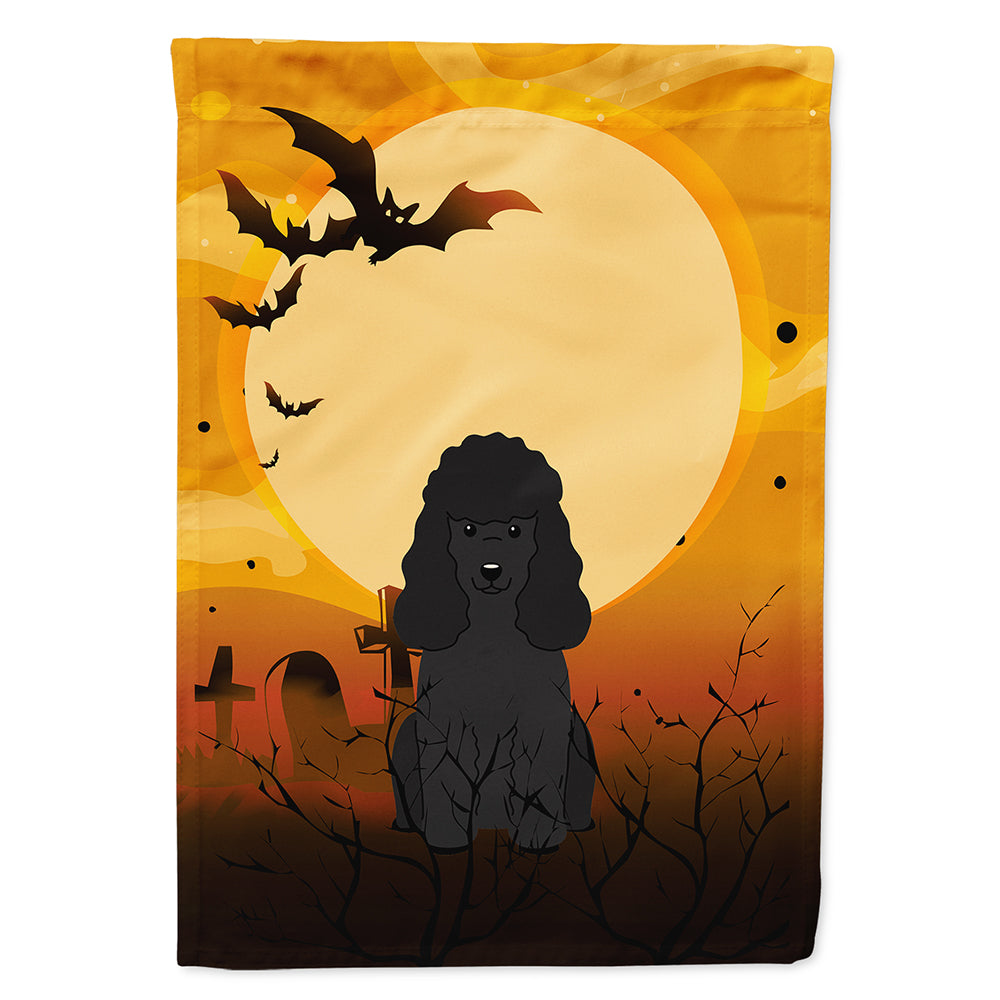 Halloween Poodle Black House Flag 28x40 Porch Sleeve Pole Decorative Outside Yard Banner Artwork Wall Hanging, Polyester