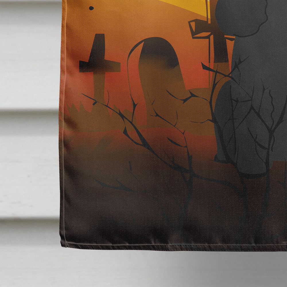 Halloween Poodle Black House Flag 28x40 Porch Sleeve Pole Decorative Outside Yard Banner Artwork Wall Hanging, Polyester