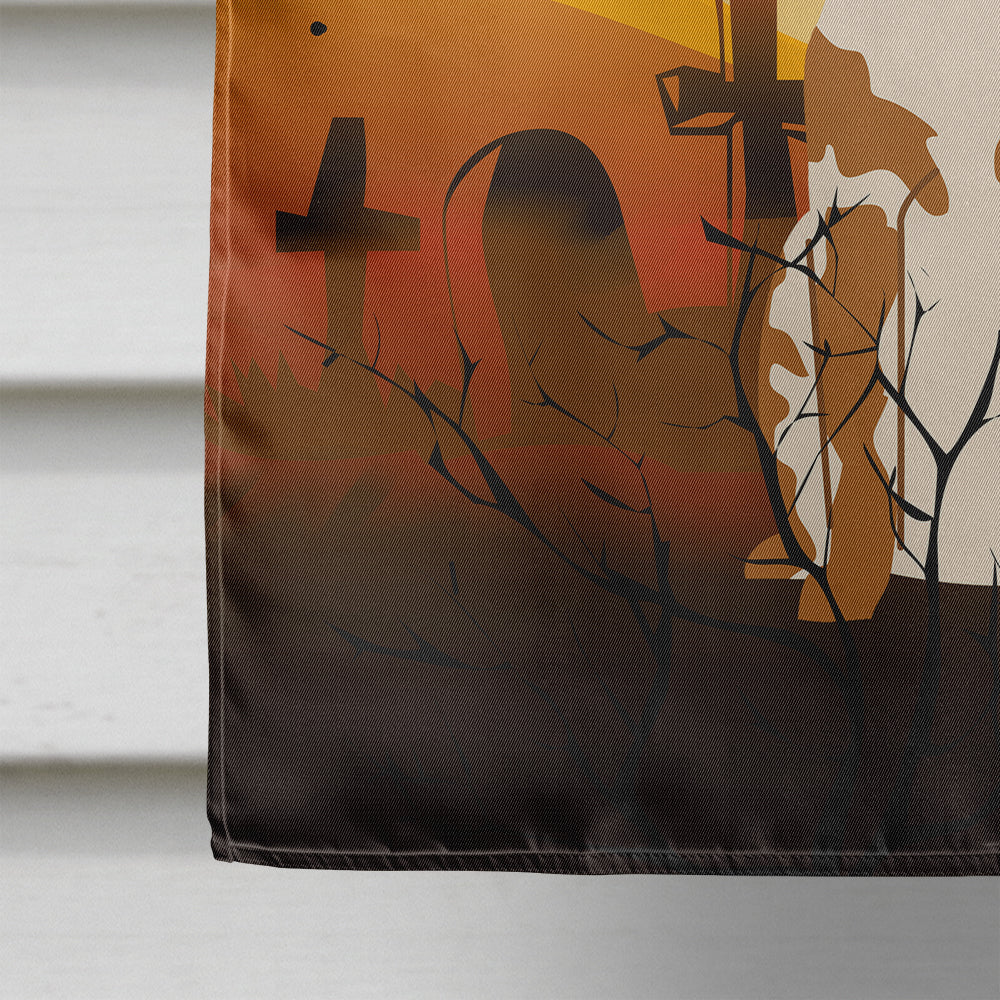 Halloween Brittany Spaniel House Flag 28x40 Porch Sleeve Pole Decorative Outside Yard Banner Artwork Wall Hanging, Polyester