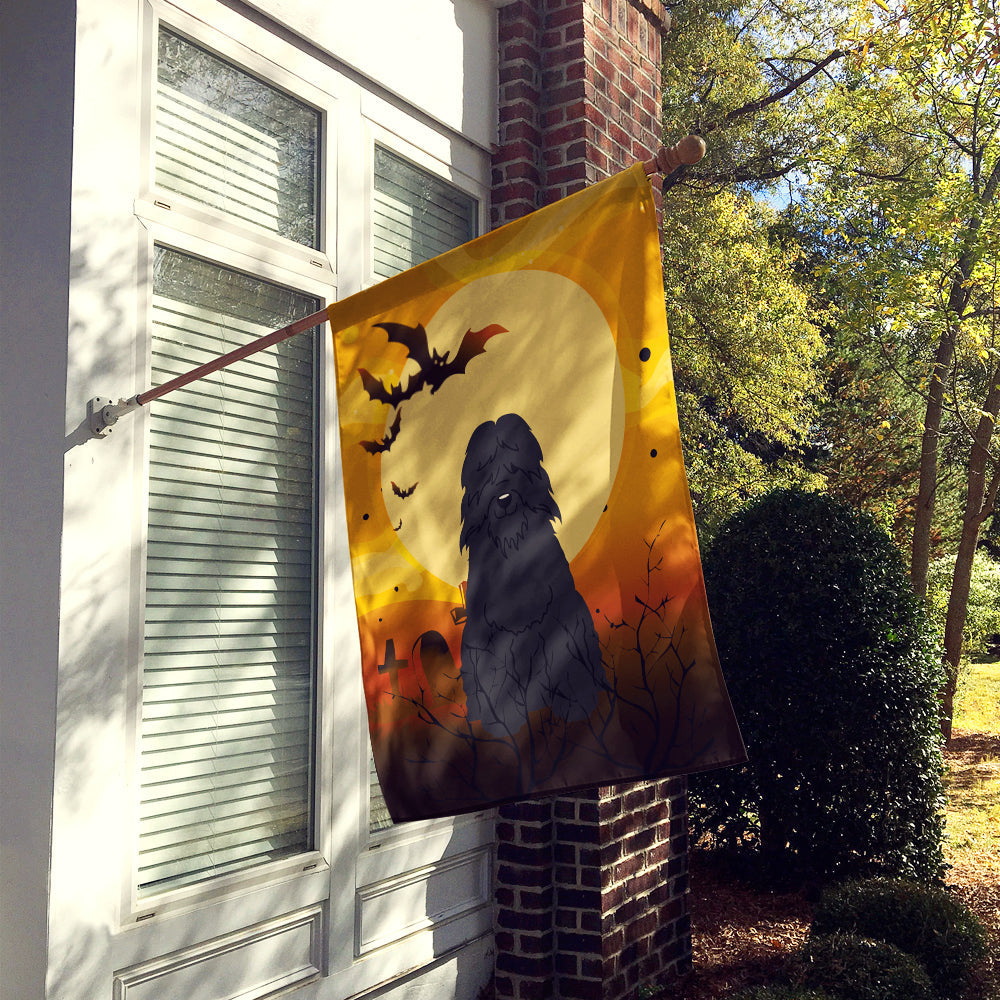 Halloween Bouvier des Flandres House Flag 28x40 Porch Sleeve Pole Decorative Outside Yard Banner Artwork Wall Hanging, Polyester