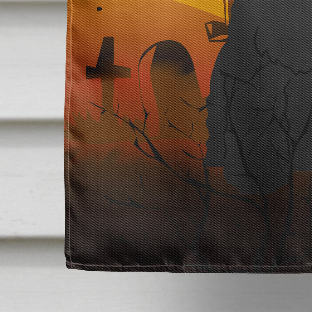 Halloween Bouvier des Flandres House Flag 28x40 Porch Sleeve Pole Decorative Outside Yard Banner Artwork Wall Hanging, Polyester