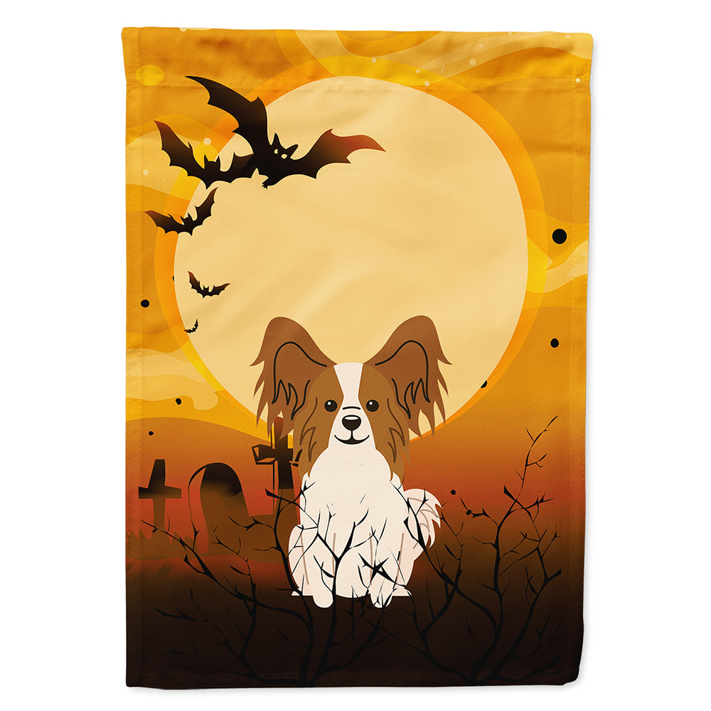 Halloween Papillon Red White House Flag 28x40 Porch Sleeve Pole Decorative Outside Yard Banner Artwork Wall Hanging, Polyester
