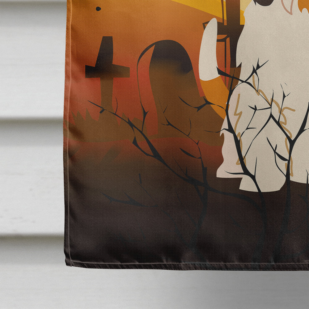 Halloween Petit Basset Griffon Veenden House Flag 28x40 Porch Sleeve Pole Decorative Outside Yard Banner Artwork Wall Hanging, Polyester