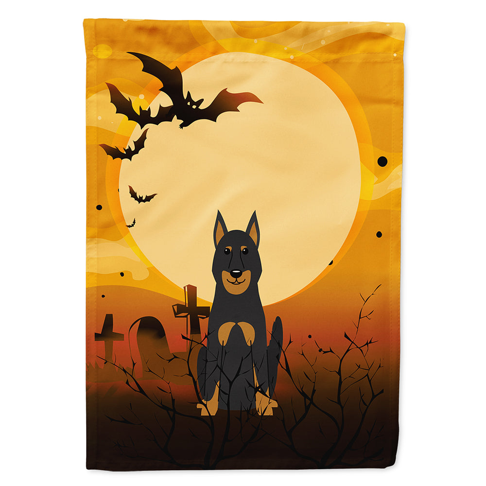 Halloween Beauce Shepherd Dog House Flag 28x40 Porch Sleeve Pole Decorative Outside Yard Banner Artwork Wall Hanging, Polyester