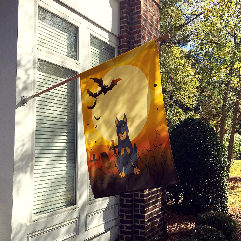 Halloween Beauce Shepherd Dog House Flag 28x40 Porch Sleeve Pole Decorative Outside Yard Banner Artwork Wall Hanging, Polyester