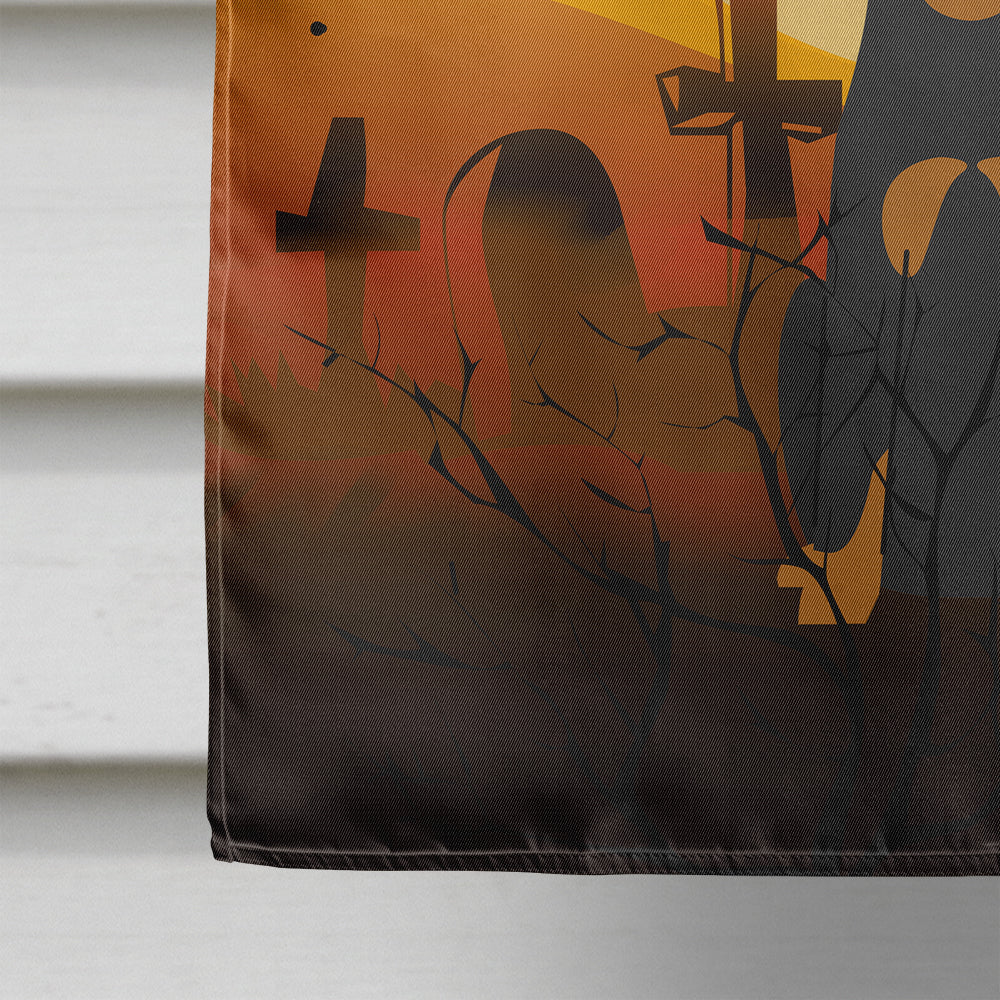 Halloween Beauce Shepherd Dog House Flag 28x40 Porch Sleeve Pole Decorative Outside Yard Banner Artwork Wall Hanging, Polyester