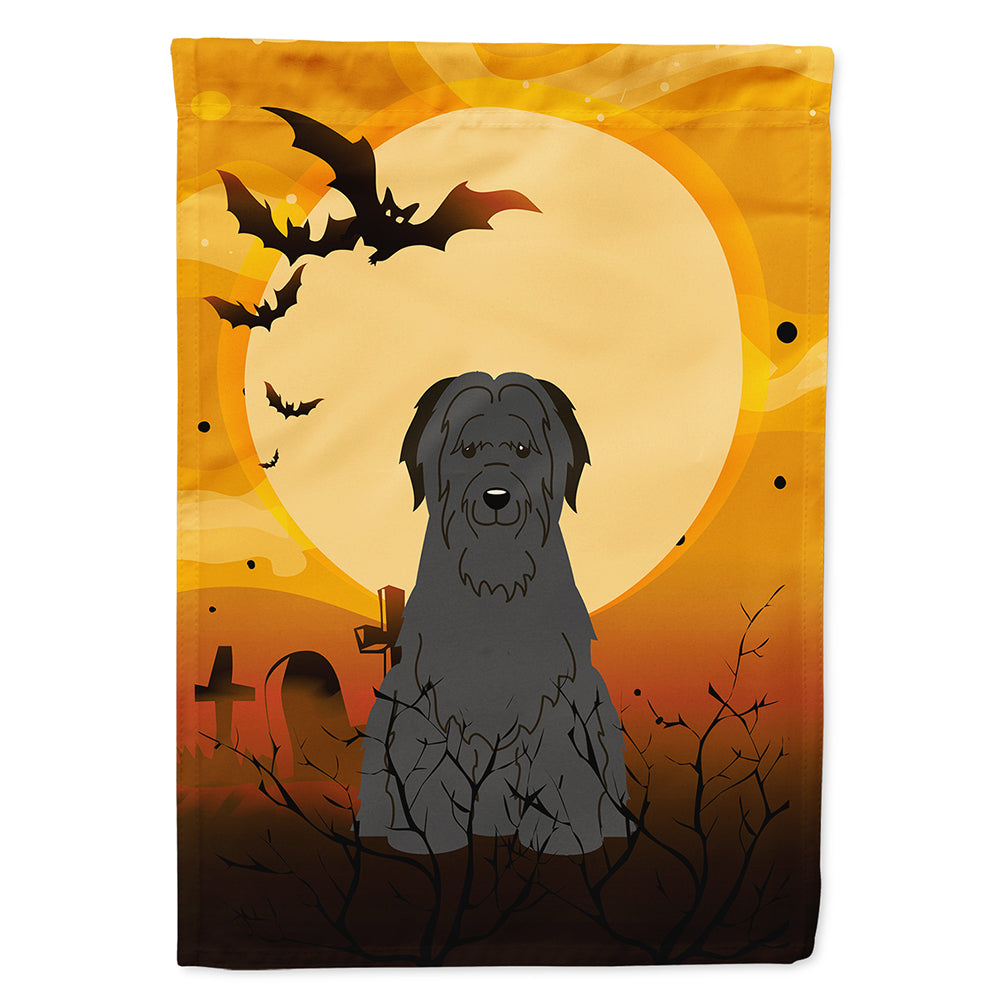 Halloween Briard Black House Flag 28x40 Porch Sleeve Pole Decorative Outside Yard Banner Artwork Wall Hanging, Polyester
