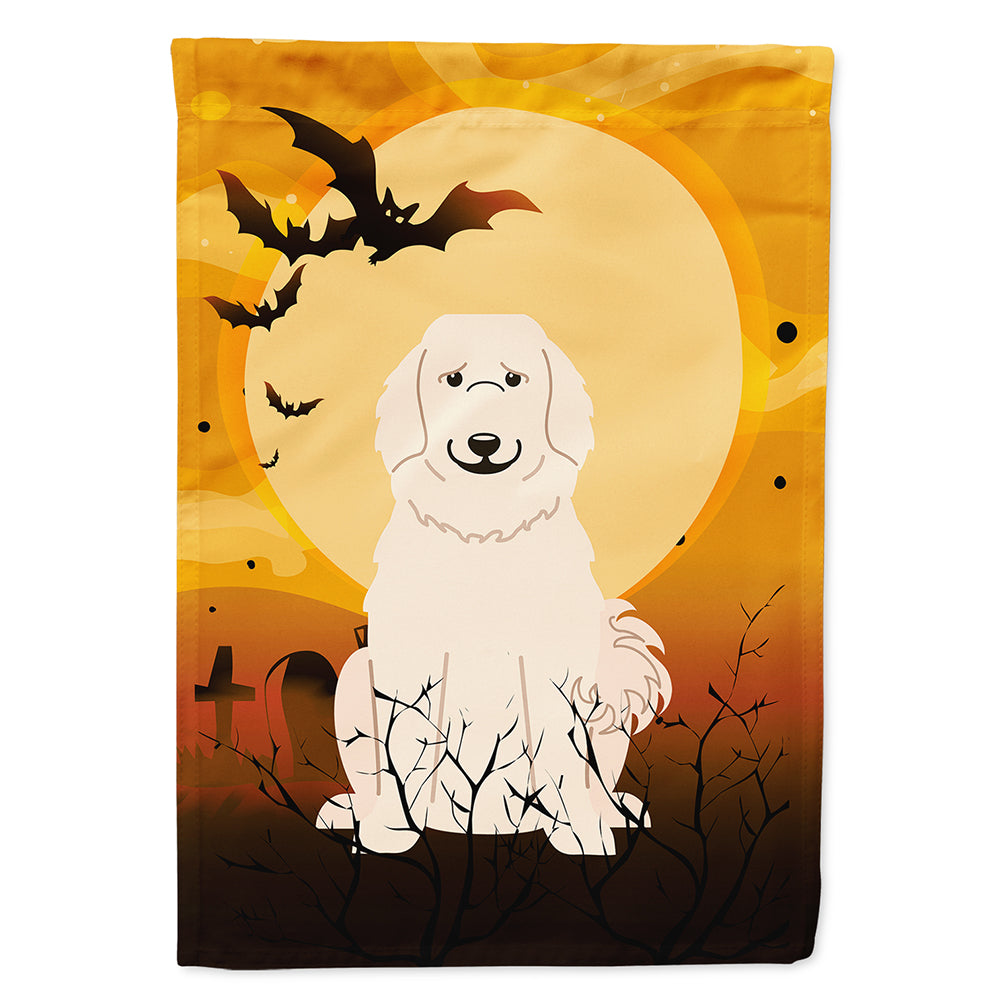 Halloween Great Pyrenese House Flag 28x40 Porch Sleeve Pole Decorative Outside Yard Banner Artwork Wall Hanging, Polyester