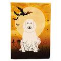Halloween Great Pyrenese House Flag 28x40 Porch Sleeve Pole Decorative Outside Yard Banner Artwork Wall Hanging, Polyester