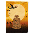 Halloween Shih Tzu Silver Chocolate House Flag 28x40 Porch Sleeve Pole Decorative Outside Yard Banner Artwork Wall Hanging, Polyester