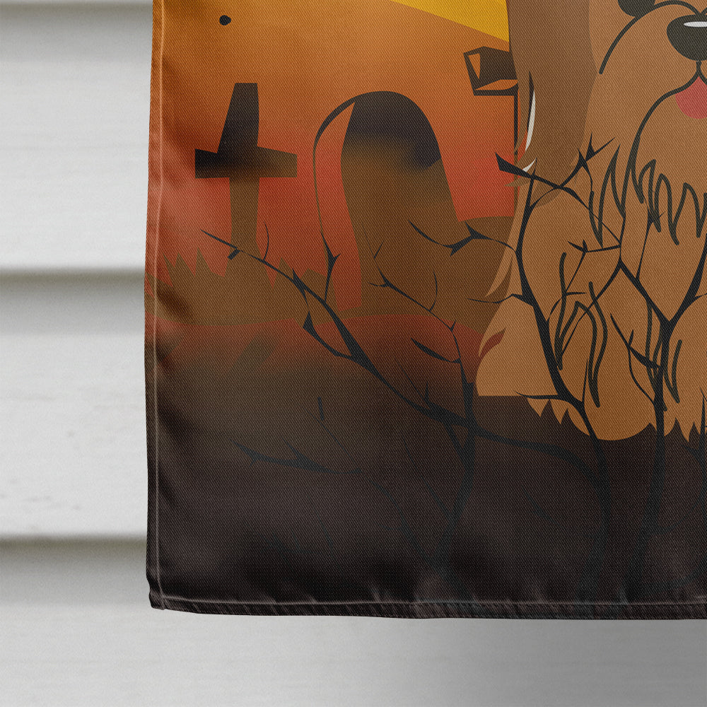 Halloween Shih Tzu Silver Chocolate House Flag 28x40 Porch Sleeve Pole Decorative Outside Yard Banner Artwork Wall Hanging, Polyester