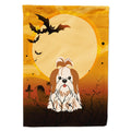 Halloween Shih Tzu Red White House Flag 28x40 Porch Sleeve Pole Decorative Outside Yard Banner Artwork Wall Hanging, Polyester