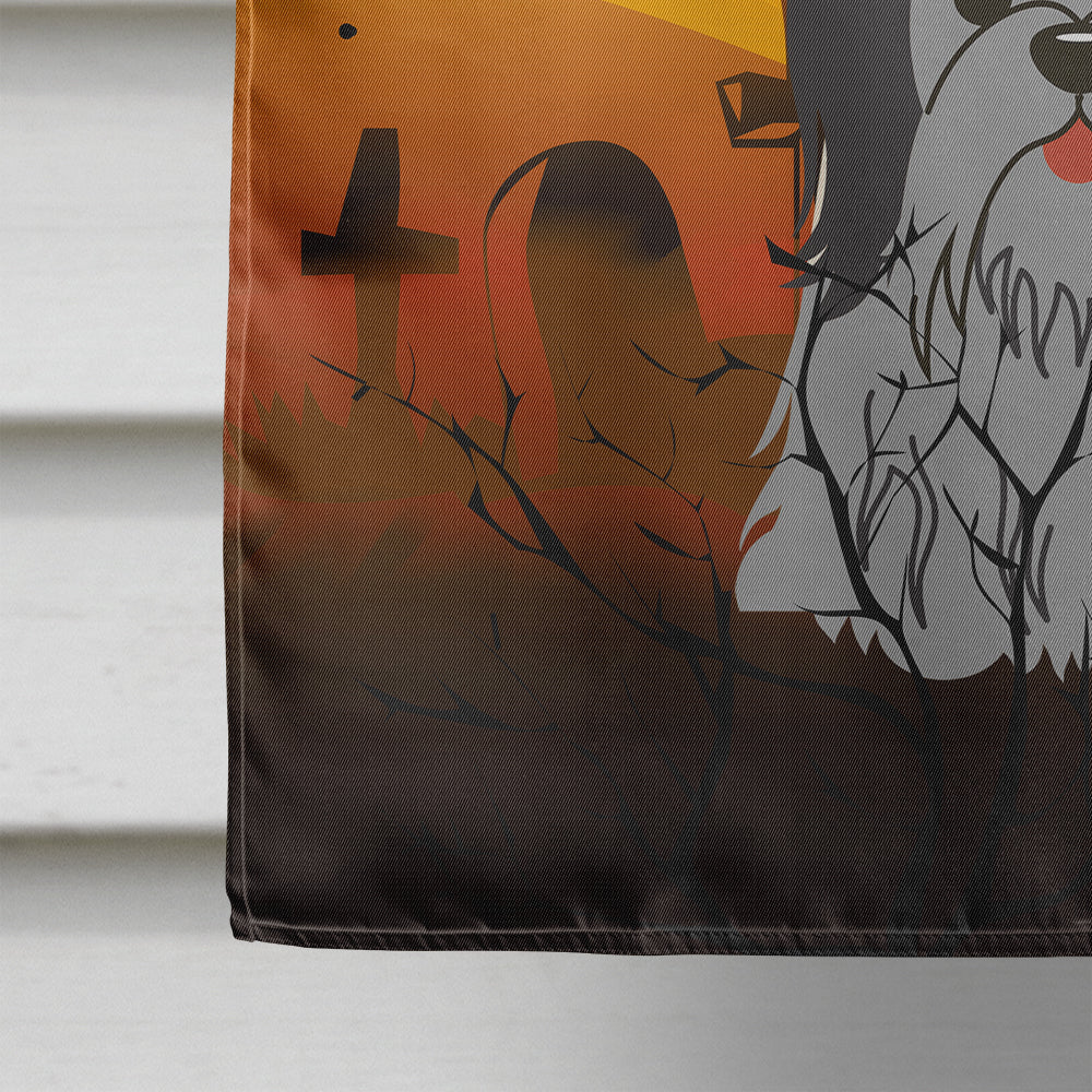 Halloween Shih Tzu Black Silver House Flag 28x40 Porch Sleeve Pole Decorative Outside Yard Banner Artwork Wall Hanging, Polyester