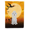 Halloween Bedlington Terrier Blue House Flag 28x40 Porch Sleeve Pole Decorative Outside Yard Banner Artwork Wall Hanging, Polyester